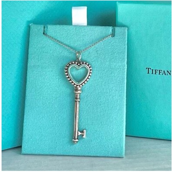Tiffany & Co. Jewelry - ♥️ Tiffany & Co. 18” Necklace Beautiful “Tiffany Blue” Heart Key Pendant T&CO.